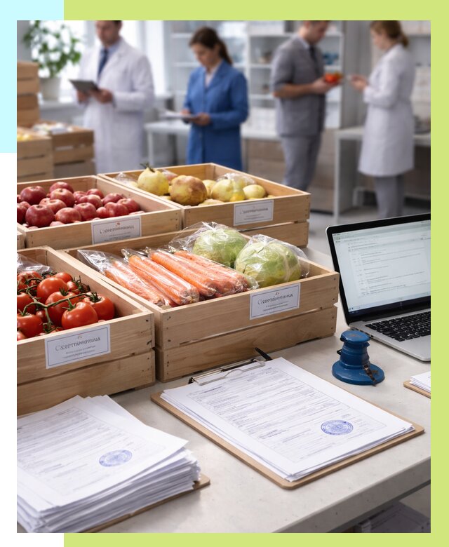 Сертификация овощей и фруктов в Реутове от 8846 р. | Алешин-Ртв
