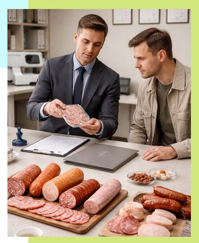 Сертификация колбасных изделий в Реутове от 7805 р. | Алешин-Ртв