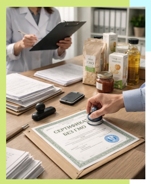 Получение сертификата Без ГМО для продукции в Реутове